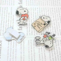 Japan Peanuts Acrylic Binder Clip - Snoopy / Heart - 2