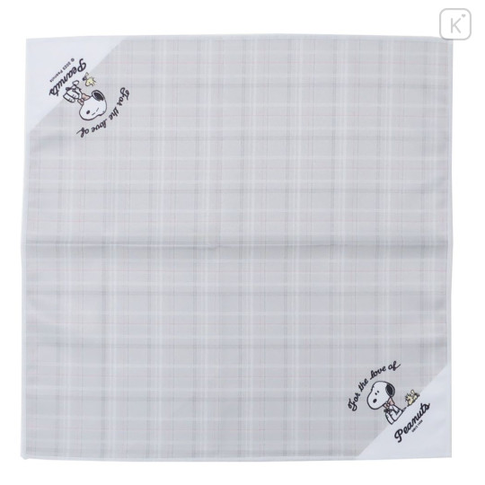 Japan Peanuts Bento Lunch Cloth - Snoopy : Grey Stripe - 1