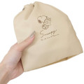 Japan Peanuts Drawstring Bag - Snoopy : Beige - 2