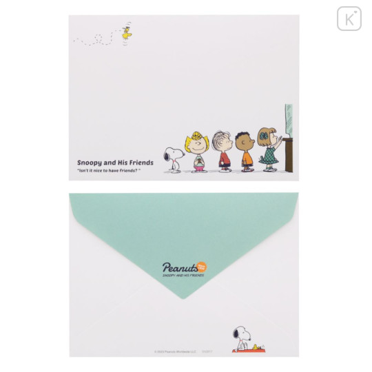 Japan Peanuts Mini Letter Set - Snoopy / Friends Pink - 4