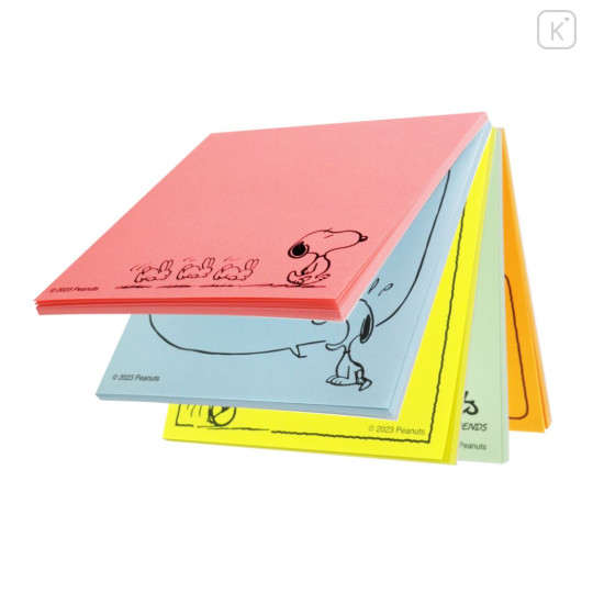 Japan Peanuts Sticky Notes - Snoopy : Neon - 4