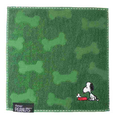 Japan Peanuts Jacquard Wash Towel - Snoopy / Embossed Deep Green