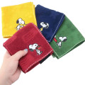 Japan Peanuts Jacquard Wash Towel - Snoopy / Embossed Deep Green - 3