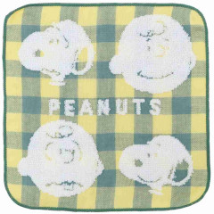 Japan Peanuts Jacquard Wash Towel - Snoopy / Yellow Stripe
