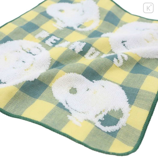 Japan Peanuts Jacquard Wash Towel - Snoopy / Yellow Stripe - 2