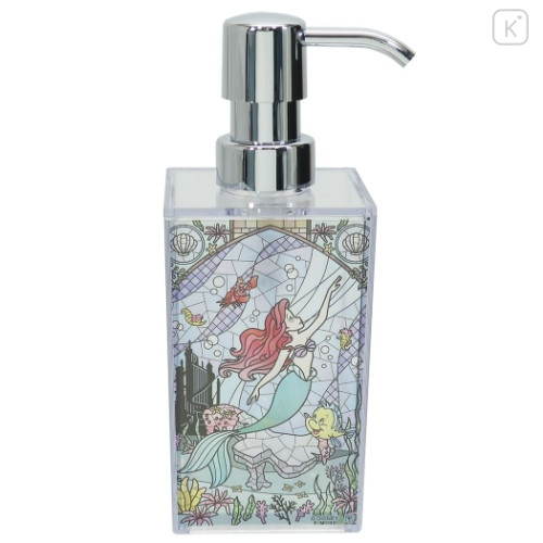 Japan Disney Soap Dispenser Bottle - Little Mermaid Ariel : Stained - 1