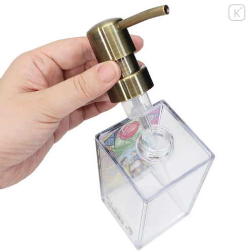 Japan Disney Soap Foam Dispenser - Belle & Beast : Stained - 2