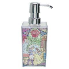 Japan Disney Soap Dispenser - Belle & Beast / Stained