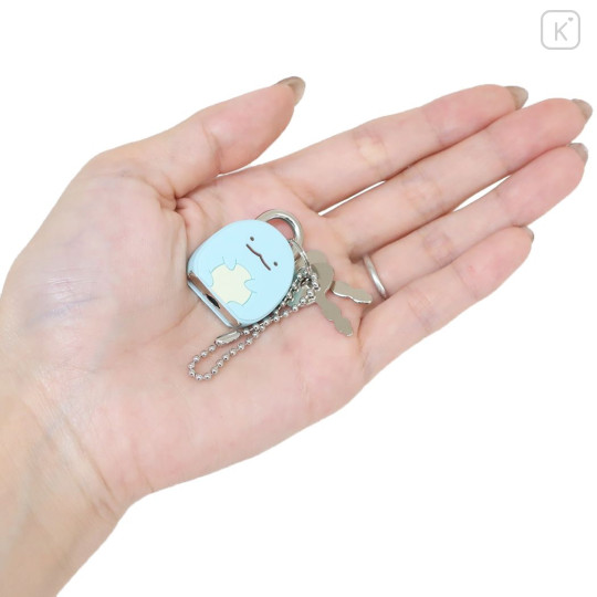 Japan San-X Sumikko Gurashi Mascot Padlock Keychain - Lizard Tokage - 2