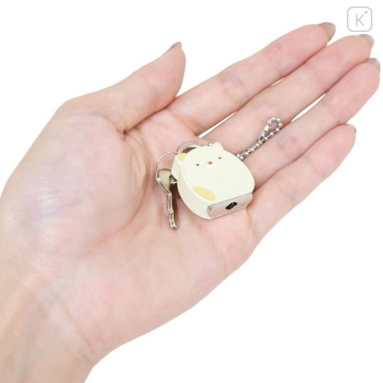 Japan San-X Sumikko Gurashi Mascot Padlock Keychain - Neko - 2