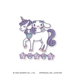 Japan Sanrio Embroidery Iron-on Applique Patch Set / Cinnamoroll & Unicorn