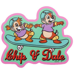 Japan Disney Vinyl Sticker - Chip & Dale / Skateboard
