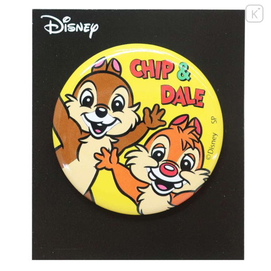 Japan Disney Can Badge - Chip & Dale / Hi - 1