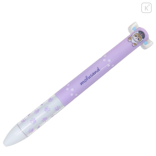 Japan Mofusand Two Color Mimi Pen - Cat / Purple Blowfish - 1