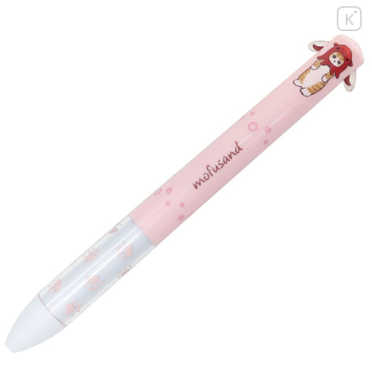 Japan Mofusand Two Color Mimi Pen - Cat / Pink Mendako - 1