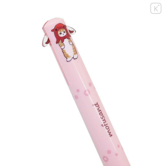 Japan Mofusand Two Color Mimi Pen - Cat / Pink Mendako - 2