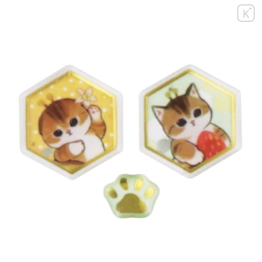 Japan Mofusand Gold Foil Resin Sticker - Cat / Bee - 4
