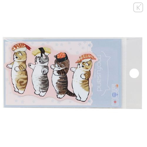 Japan Mofusand Vinyl Sticker - Cat : Sushi Line Up - 1