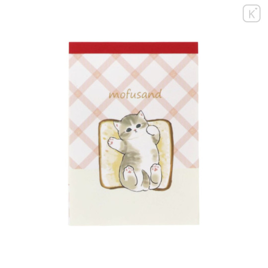 Japan Mofusand Mini Notepad - Cat / Bread - 1