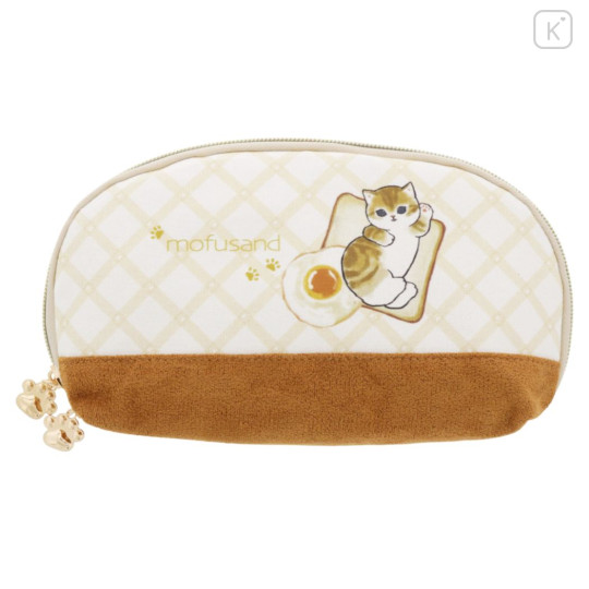 Japan Mofusand Pouch - Cat / Bread & Egg - 1