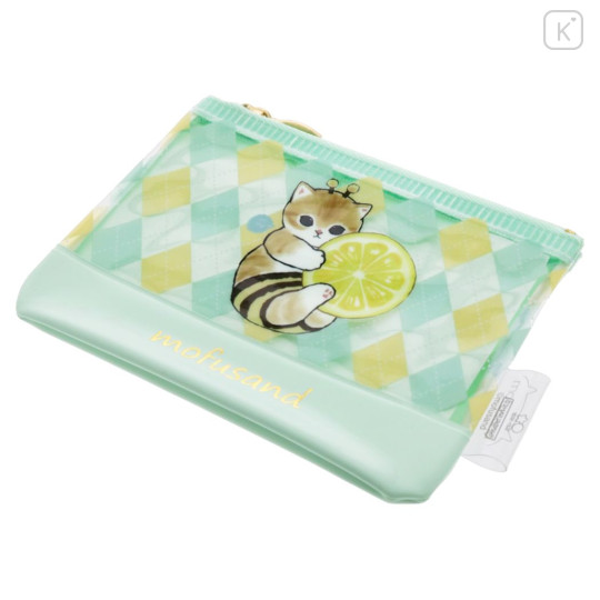 Japan Mofusand Mini Clear Pouch - Cat / Bee & Lemon - 3