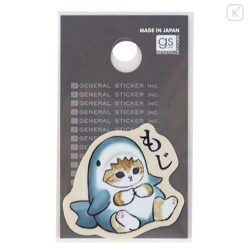 Japan Mofusand Vinyl Sticker - Cat : Sad Shark - 1