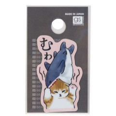 Japan Mofusand Vinyl Sticker - Cat / No Shark