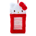 Japan Sanrio Original Fleece Fabric Card Holder - Hello Kitty / Enjoy Idol - 2