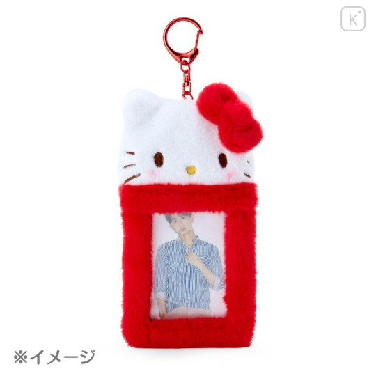 Japan Sanrio Original Fleece Fabric Card Holder - Hello Kitty / Enjoy Idol - 6