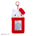 Japan Sanrio Original Fleece Fabric Card Holder - Hello Kitty / Enjoy Idol - 6