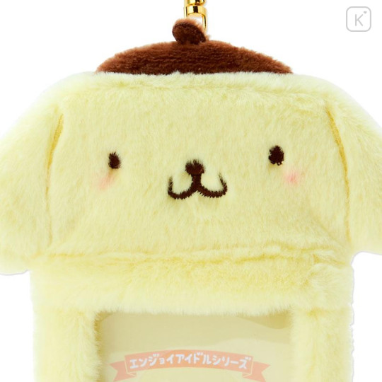 Japan Sanrio Original Fleece Fabric Card Holder - Pompompurin / Enjoy Idol - 4