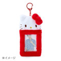 Japan Sanrio Original Fleece Fabric Card Holder - Kuromi / Enjoy Idol - 6