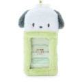 Japan Sanrio Original Fleece Fabric Card Holder - Pochacco : Enjoy Idol - 2