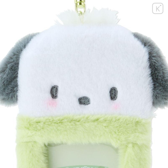 Japan Sanrio Original Fleece Fabric Card Holder - Pochacco : Enjoy Idol - 4