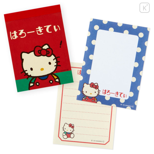 Japan Sanrio Mini Notepad - Hello Kitty / Fancy Retro - 1