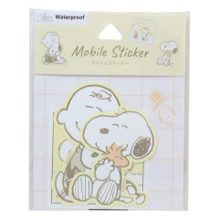 Japan Peanuts Vinyl Deco Sticker Set - Snoopy / Hug Yellow