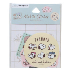 Japan Peanuts Vinyl Deco Sticker Set - Snoopy / Friends Pink