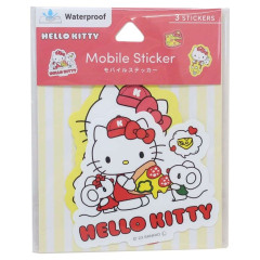 Japan Sanrio Vinyl Deco Sticker Set - Hello Kitty / Pizza
