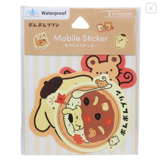 Japan Sanrio Vinyl Deco Sticker Set - Pompompurin / Curry Rice - 1