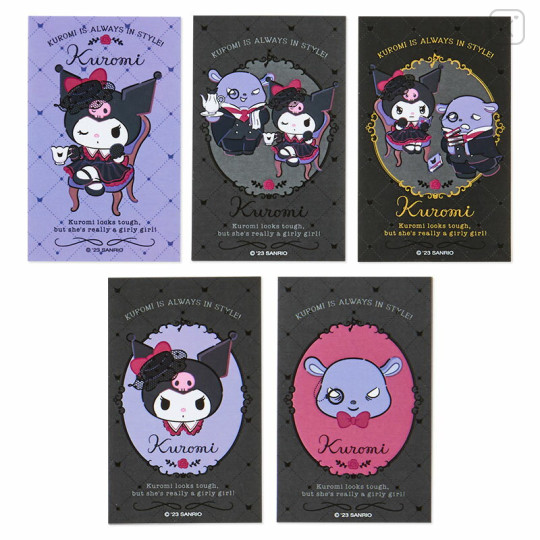 Japan Sanrio Original Sticker Set with Case - Kuromi Delusional Princess - 3