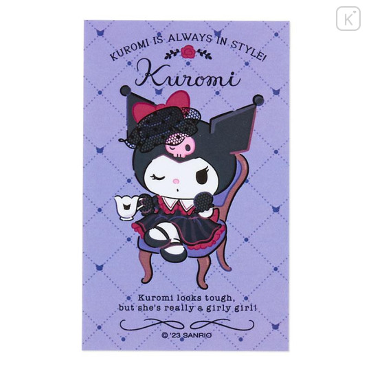 Japan Sanrio Original Sticker Set with Case - Kuromi Delusional Princess - 4