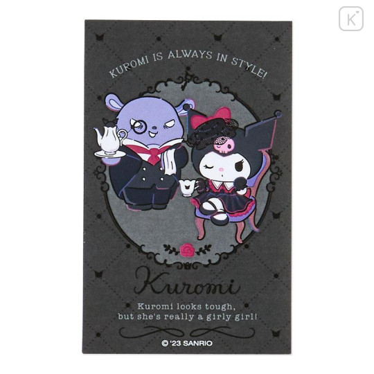 Japan Sanrio Original Sticker Set with Case - Kuromi Delusional Princess - 5
