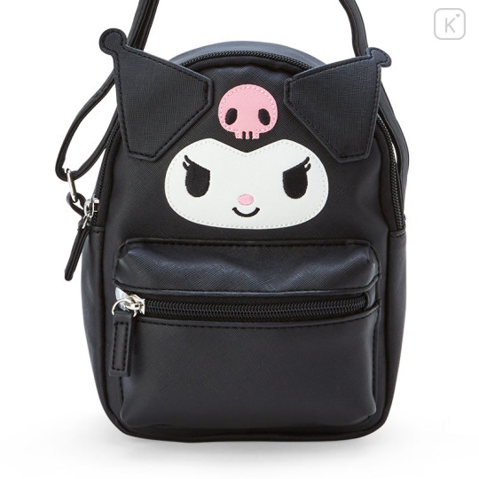 Japan Sanrio Original Face Shoulder Bag - Kuromi - 2