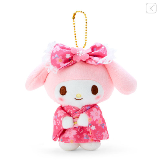 Japan Sanrio Mascot Holder - My Melody / Sakura Kimono / Pink - 1