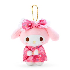Japan Sanrio Mascot Holder - My Melody / Sakura Kimono / Pink