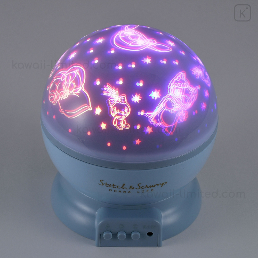 Japan Disney Store Room Projector - Stitch＆scramp Ohana Life 