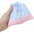 Japan Sanrio Drawstring Pouch - Tuxedo Sam : Matte Light Blue - 2