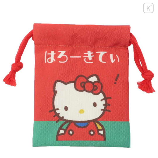 Japan Sanrio Drawstring Pouch - Hello Kitty : Fancy Retro - 1