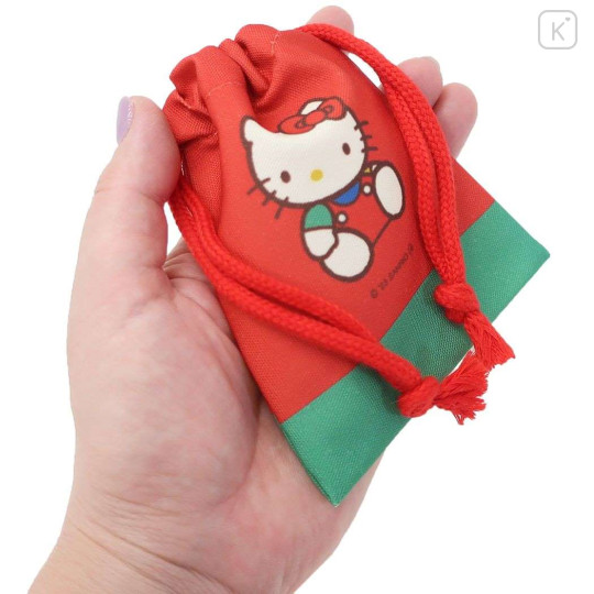 Japan Sanrio Drawstring Pouch - Hello Kitty : Fancy Retro - 2