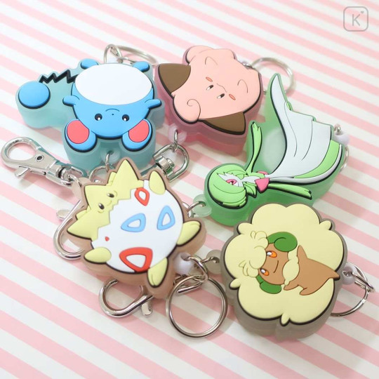 Japan Pokemon Rubber Reel Key Chain - Togepi - 3